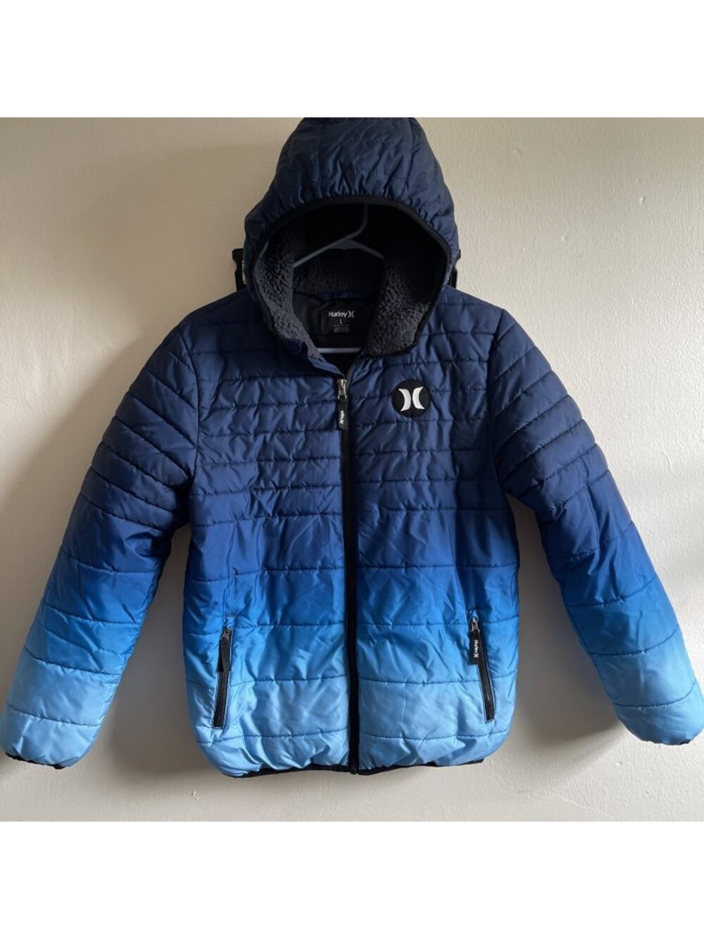 Helly Hansen Boys Puffer Jacket Size 12-13 Yrs  Shade Of Blue Coat